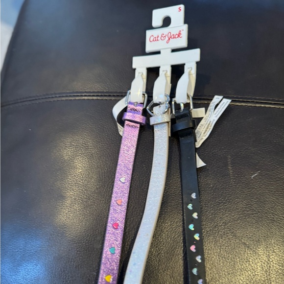 Target Other - Cat & Jack Kids' Sparkle Belt Trio - Pink, Silver, Black